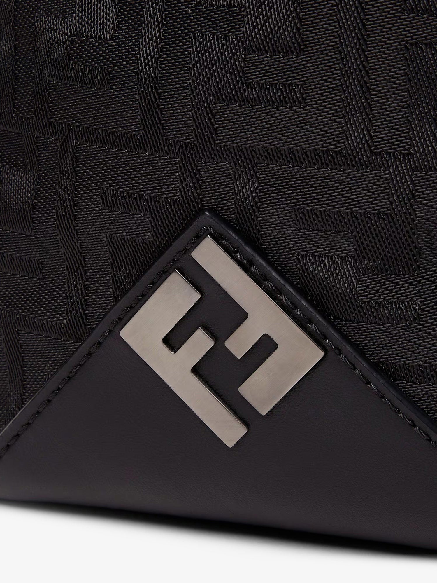 Fendi Men's Padded FF Nylon Fendi Lui Backpack Black