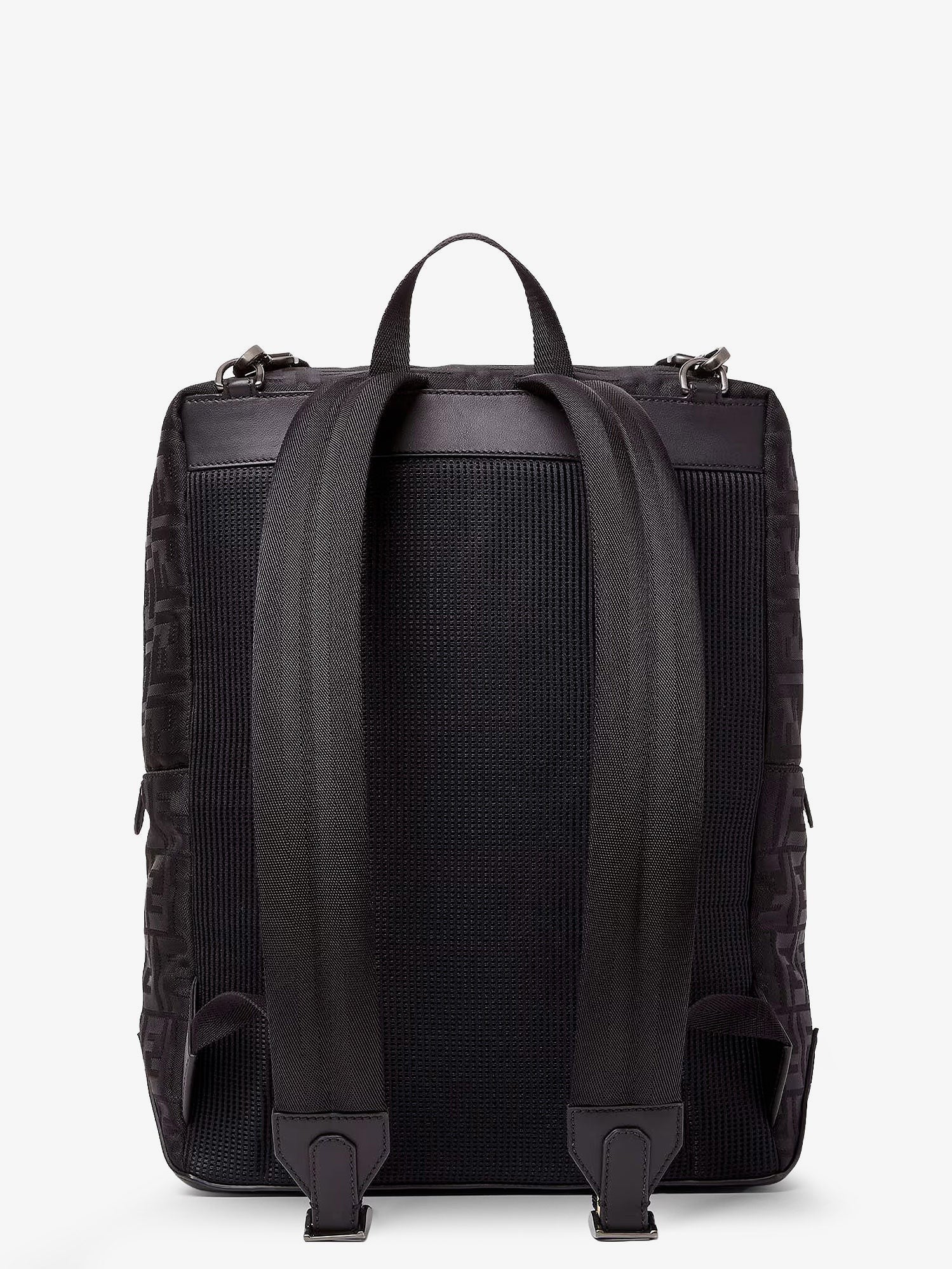 Fendi Men's Padded FF Nylon Fendi Lui Backpack Black