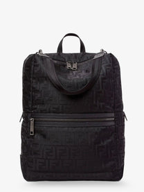 Fendi Men's Padded FF Nylon Fendi Lui Backpack Black