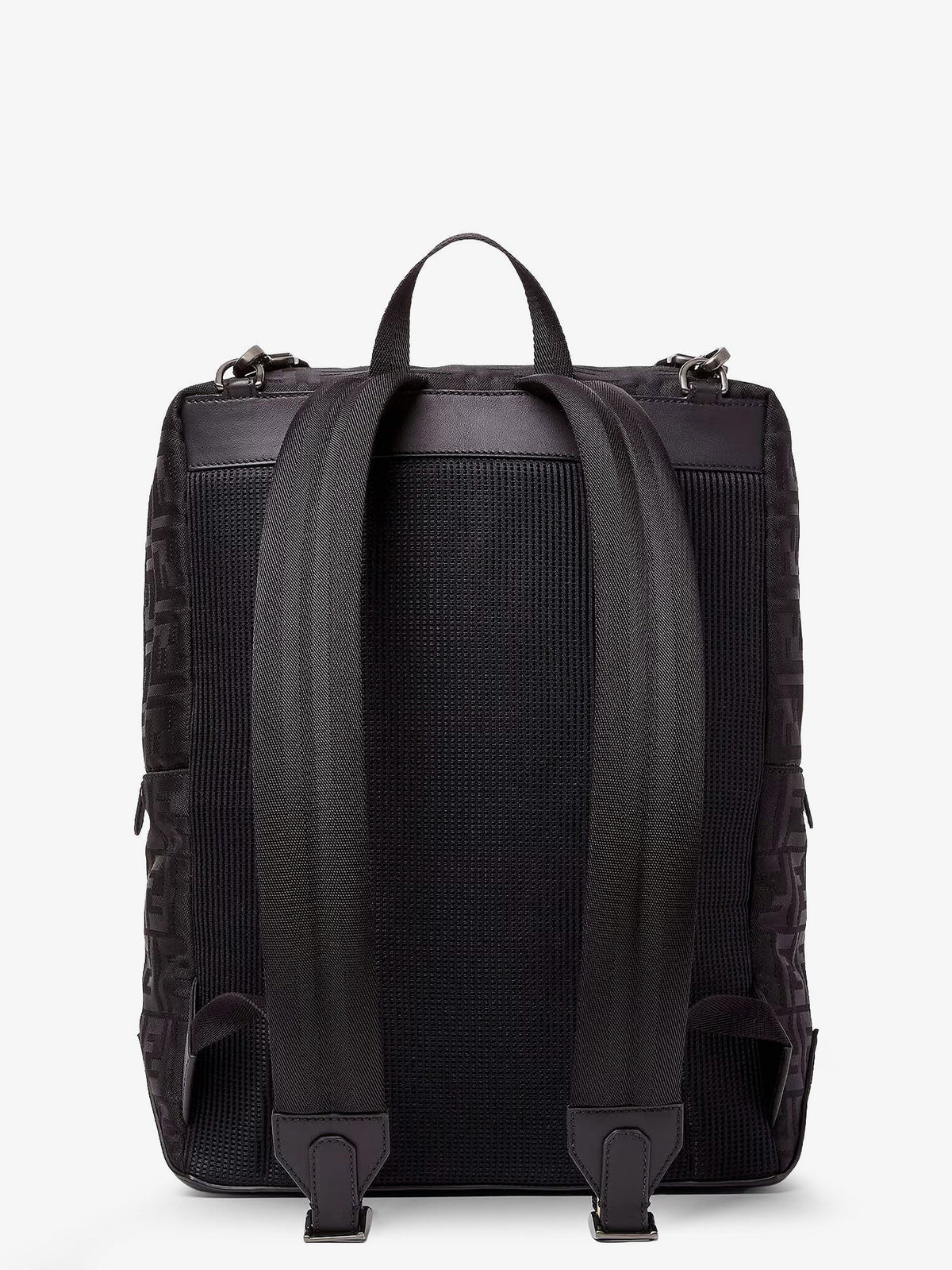 Fendi Men's Padded FF Nylon Fendi Lui Backpack Black, view 2