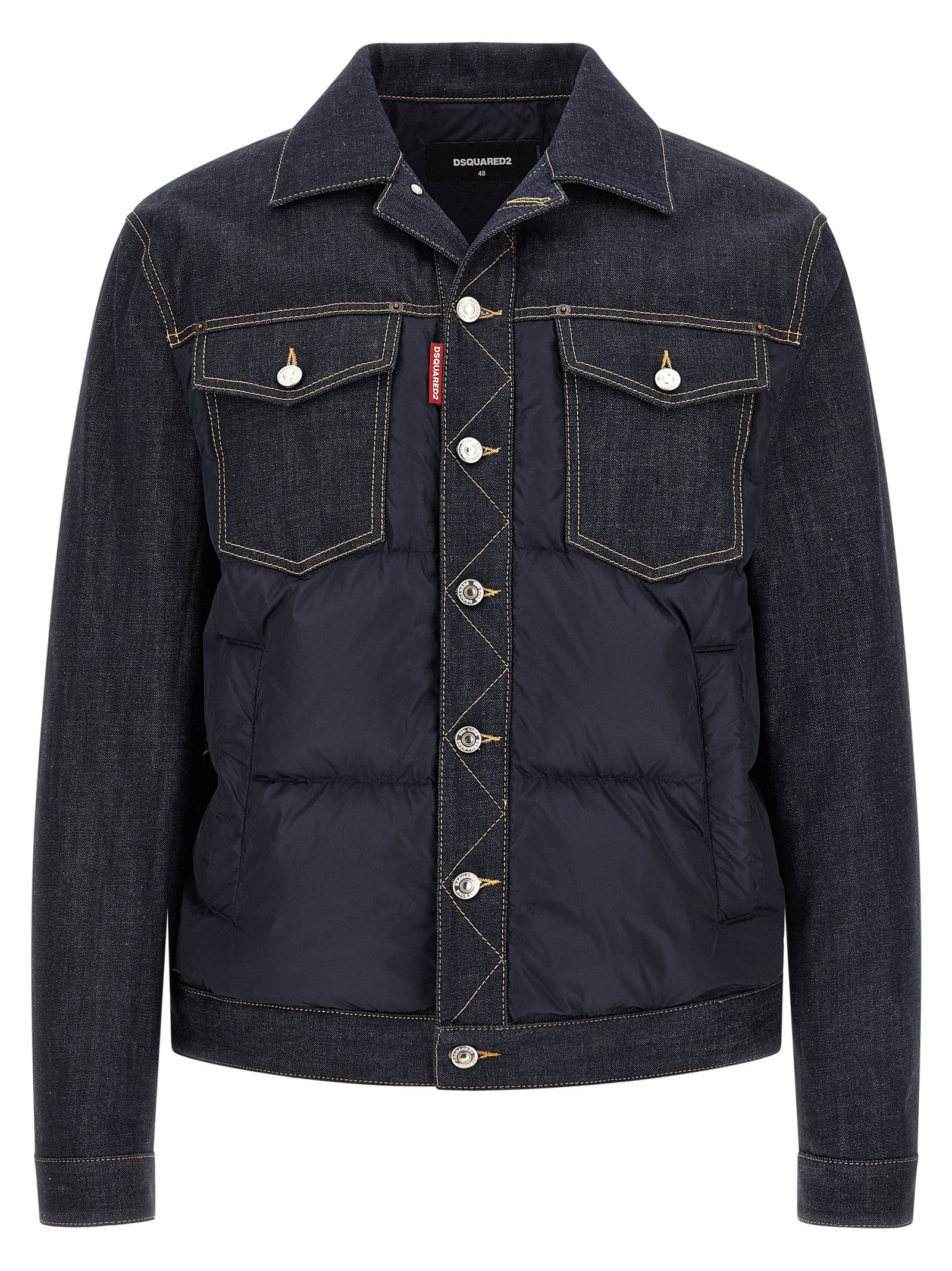 Dsquared2 Padded Hybrid Trucker Jacket Blue