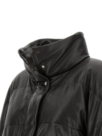 Brunello Cucinelli Padded Leather Jacket Brown