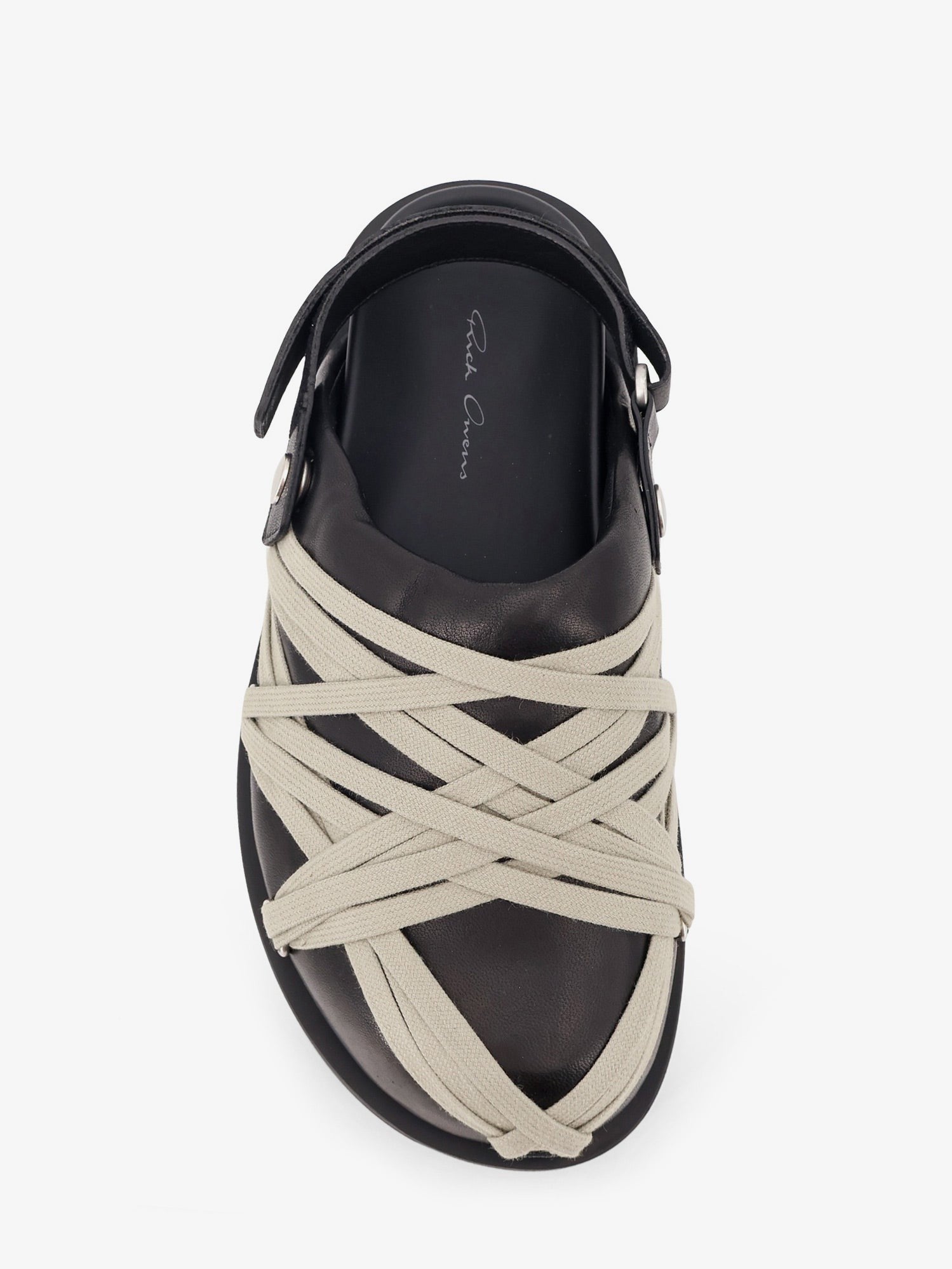 Rick Owens Women's Padded Megalace Platform Leather Sandals Black