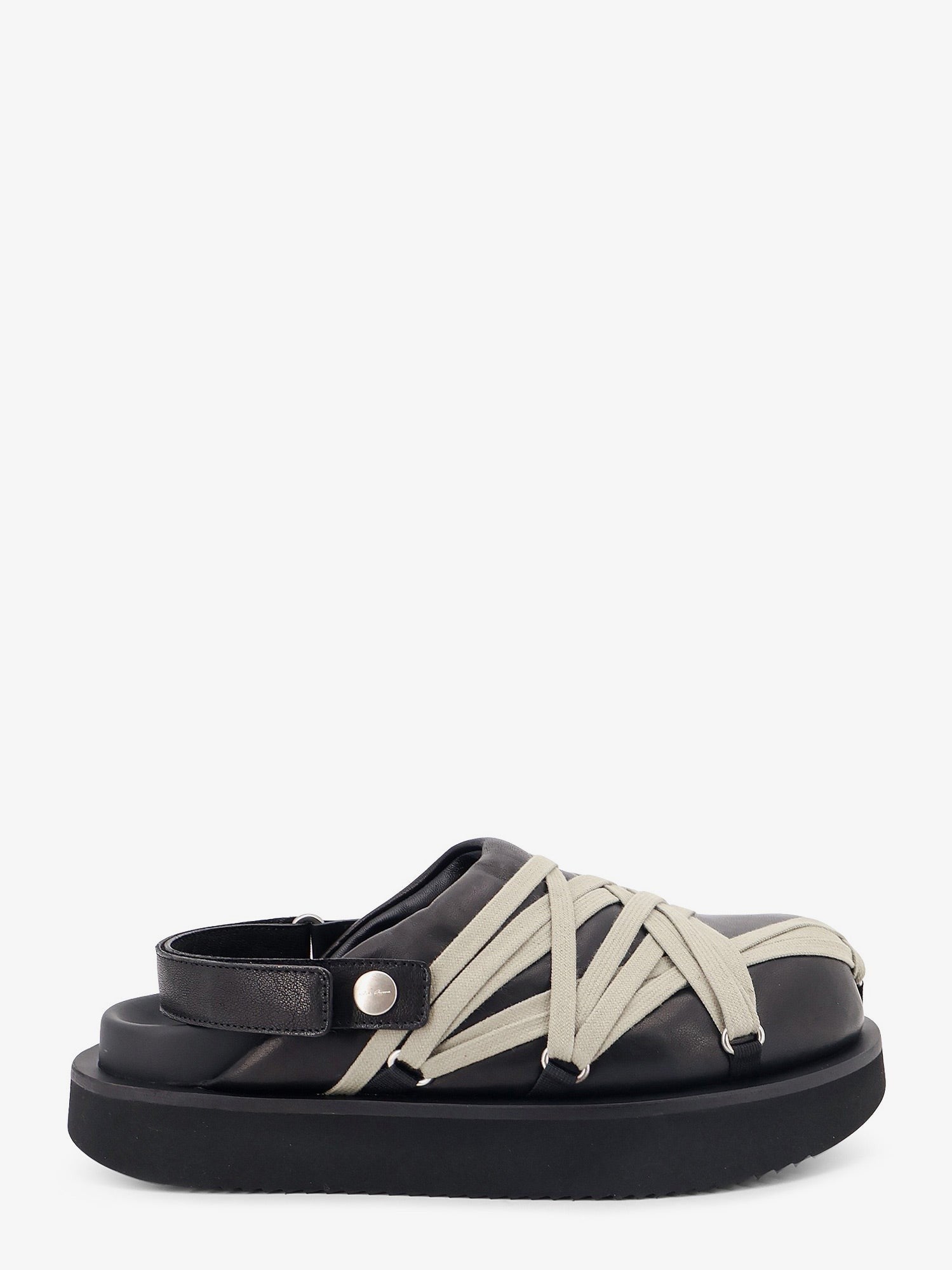 Rick Owens Women's Padded Megalace Platform Leather Sandals Black
