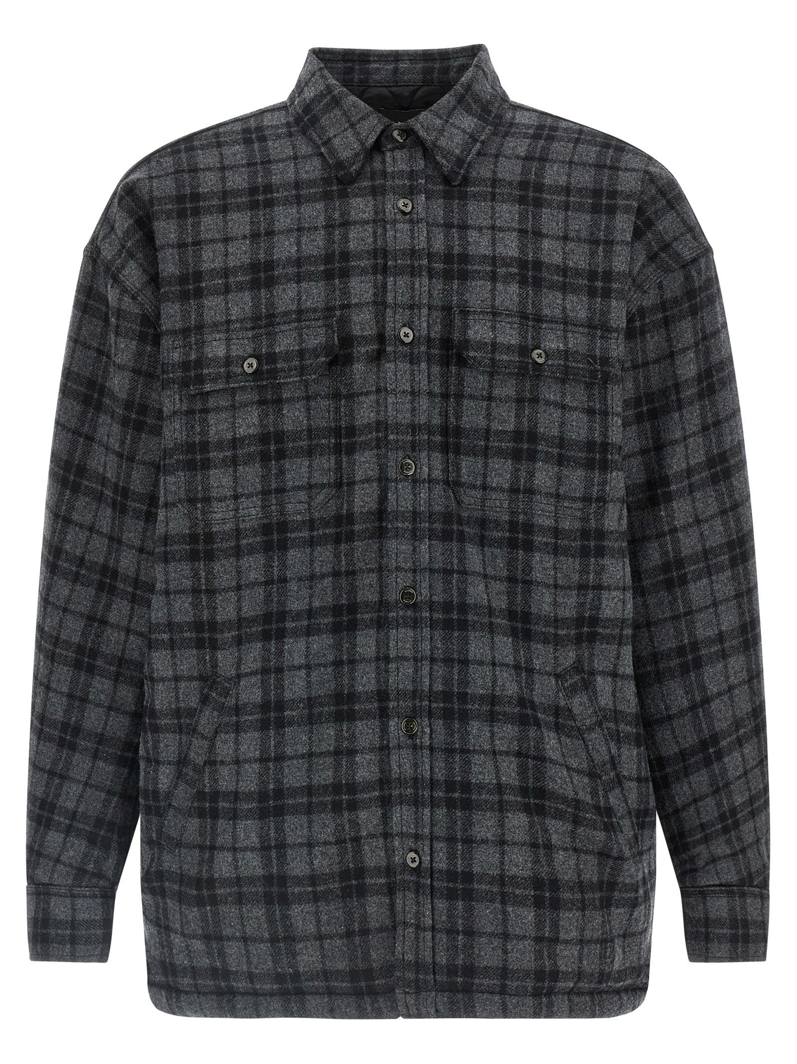 Willy Chavarria Padded Overshirt Grey