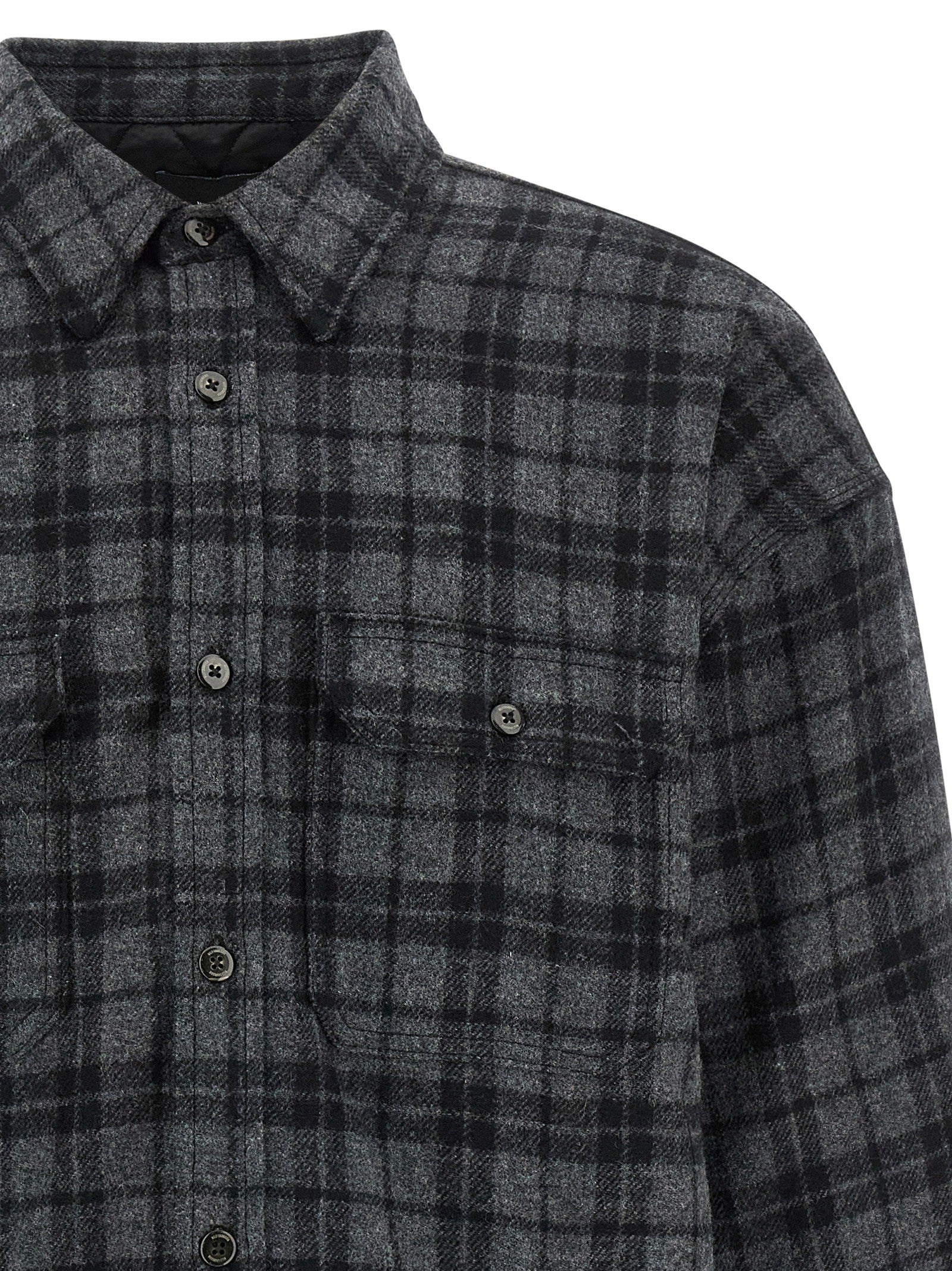 Willy Chavarria Padded Overshirt Grey