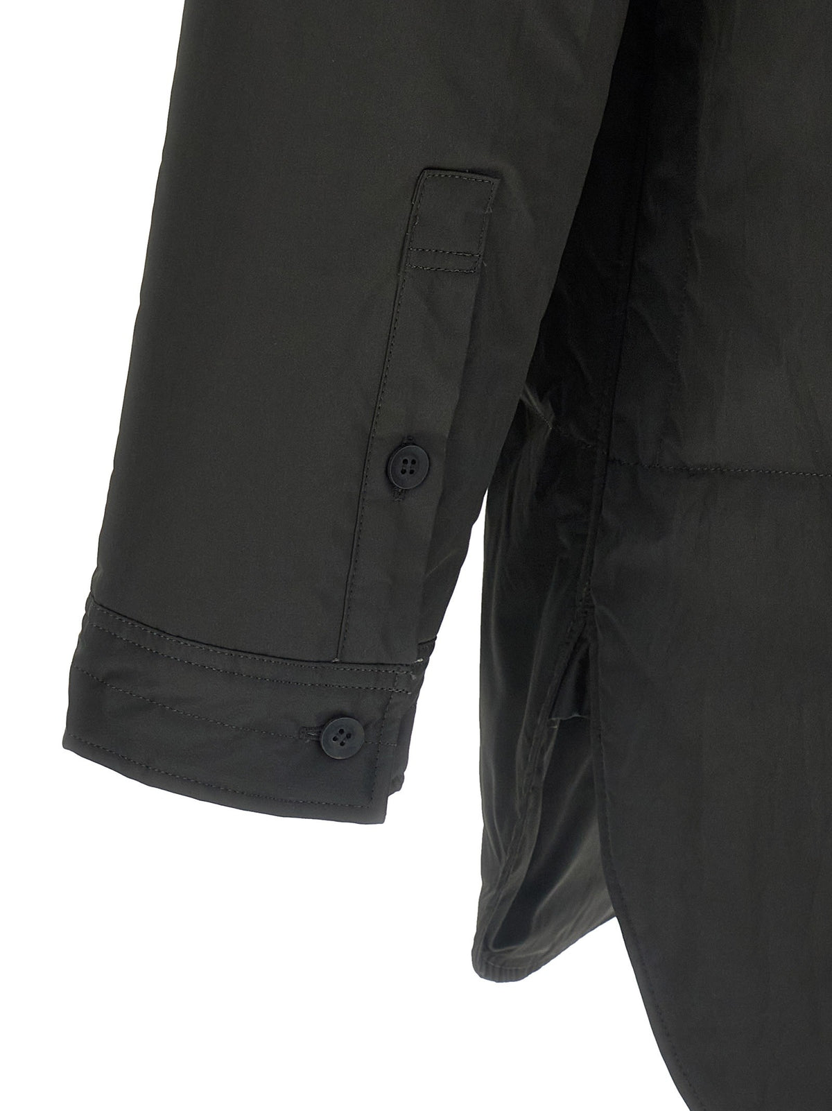 YOHJI YAMAMOTO Padded Overshirt Black, view 4