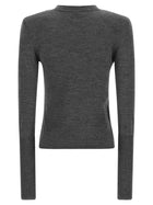 Pinko Padded Shoulder Sweater Grey, view 2