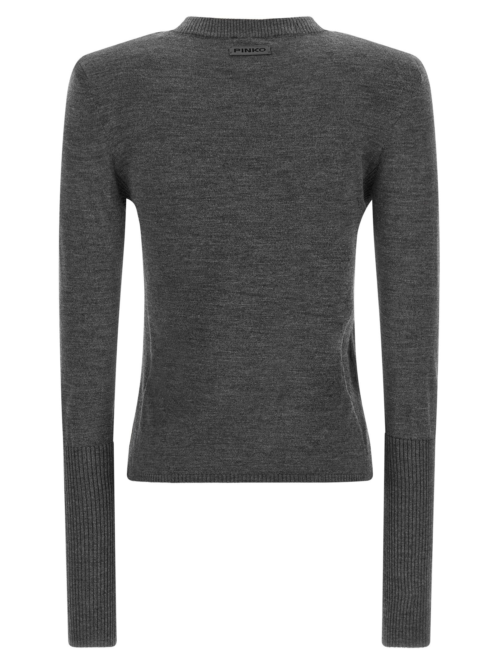 Pinko Padded Shoulder Sweater Grey