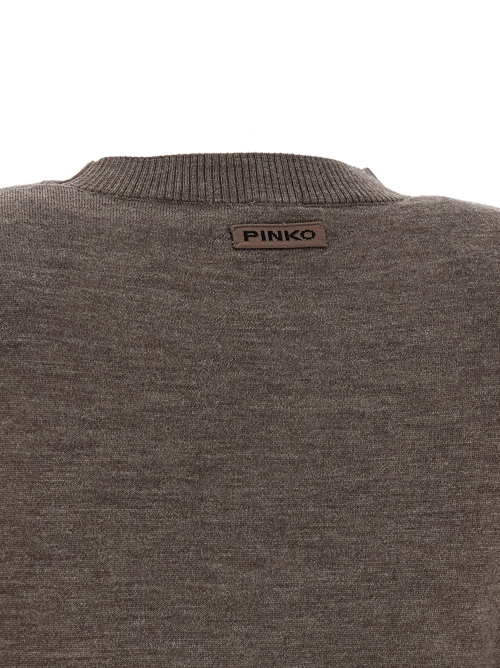Pinko Padded Shoulder Sweater Brown