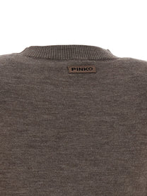 Pinko Padded Shoulder Sweater Brown