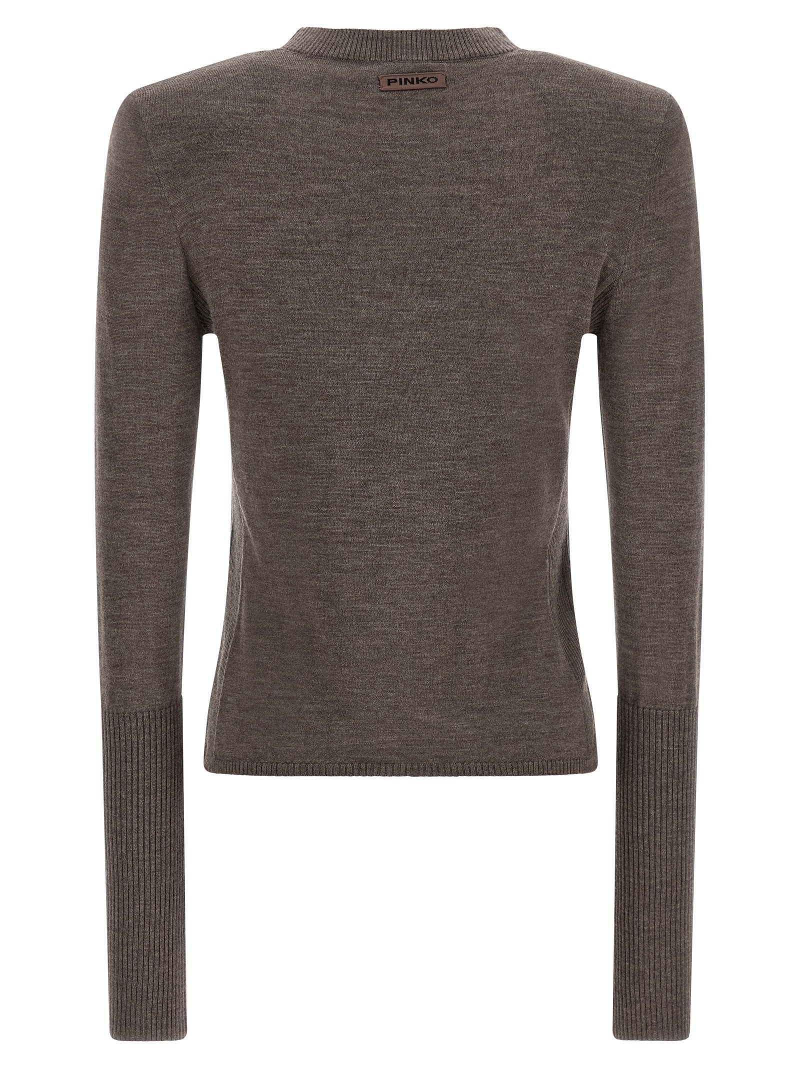 Pinko Padded Shoulder Sweater Brown