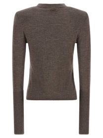 Pinko Padded Shoulder Sweater Brown