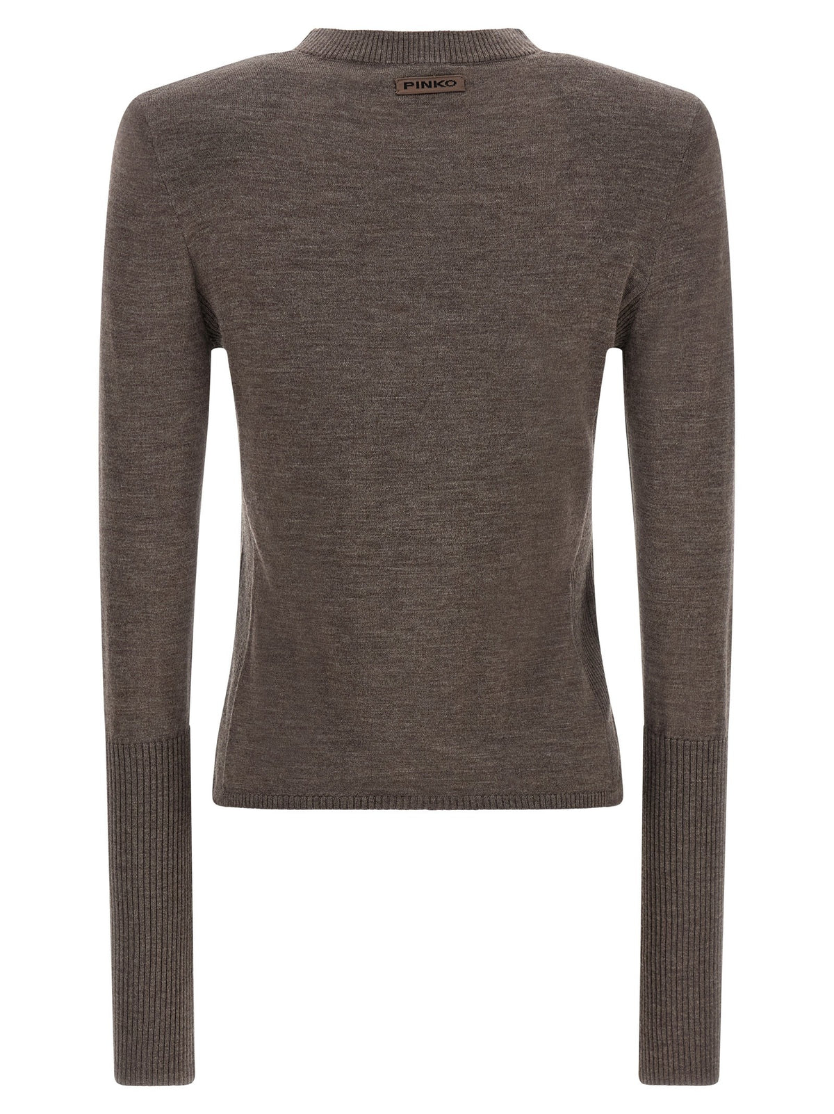 Pinko Padded Shoulder Sweater Brown, view 2