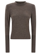 Pinko Padded Shoulder Sweater Brown