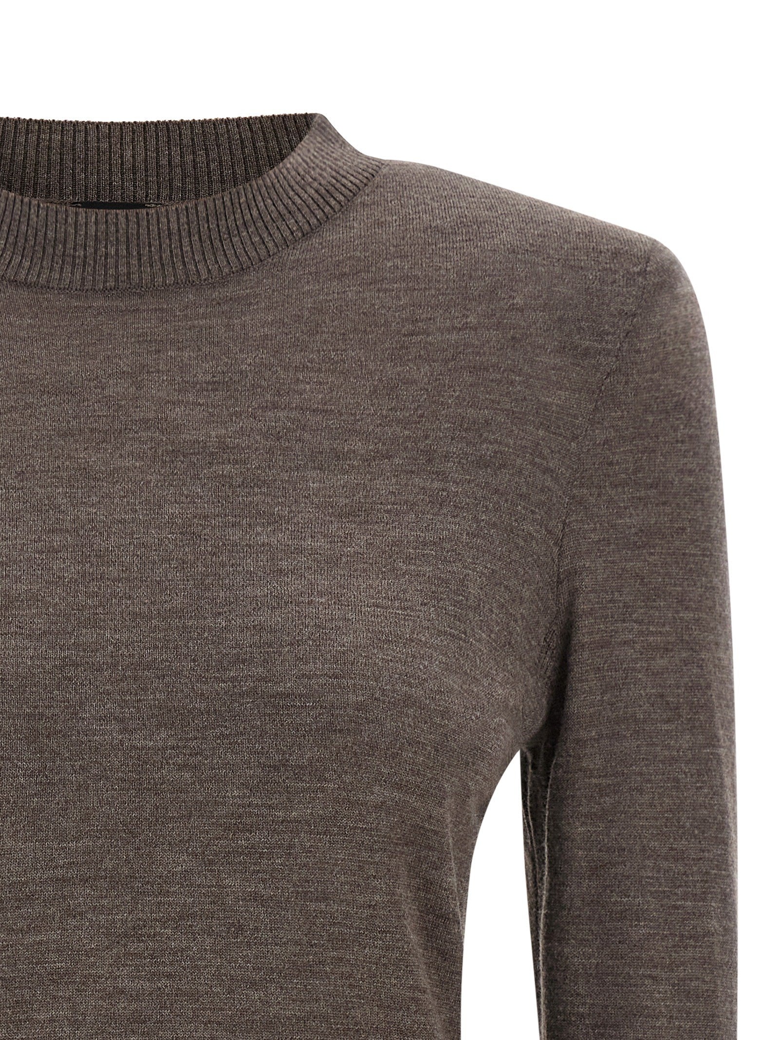 Pinko Padded Shoulder Sweater Brown