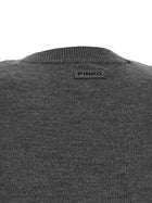 Pinko Padded Shoulder Sweater Grey, view 4