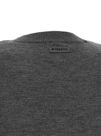 Pinko Padded Shoulder Sweater Grey