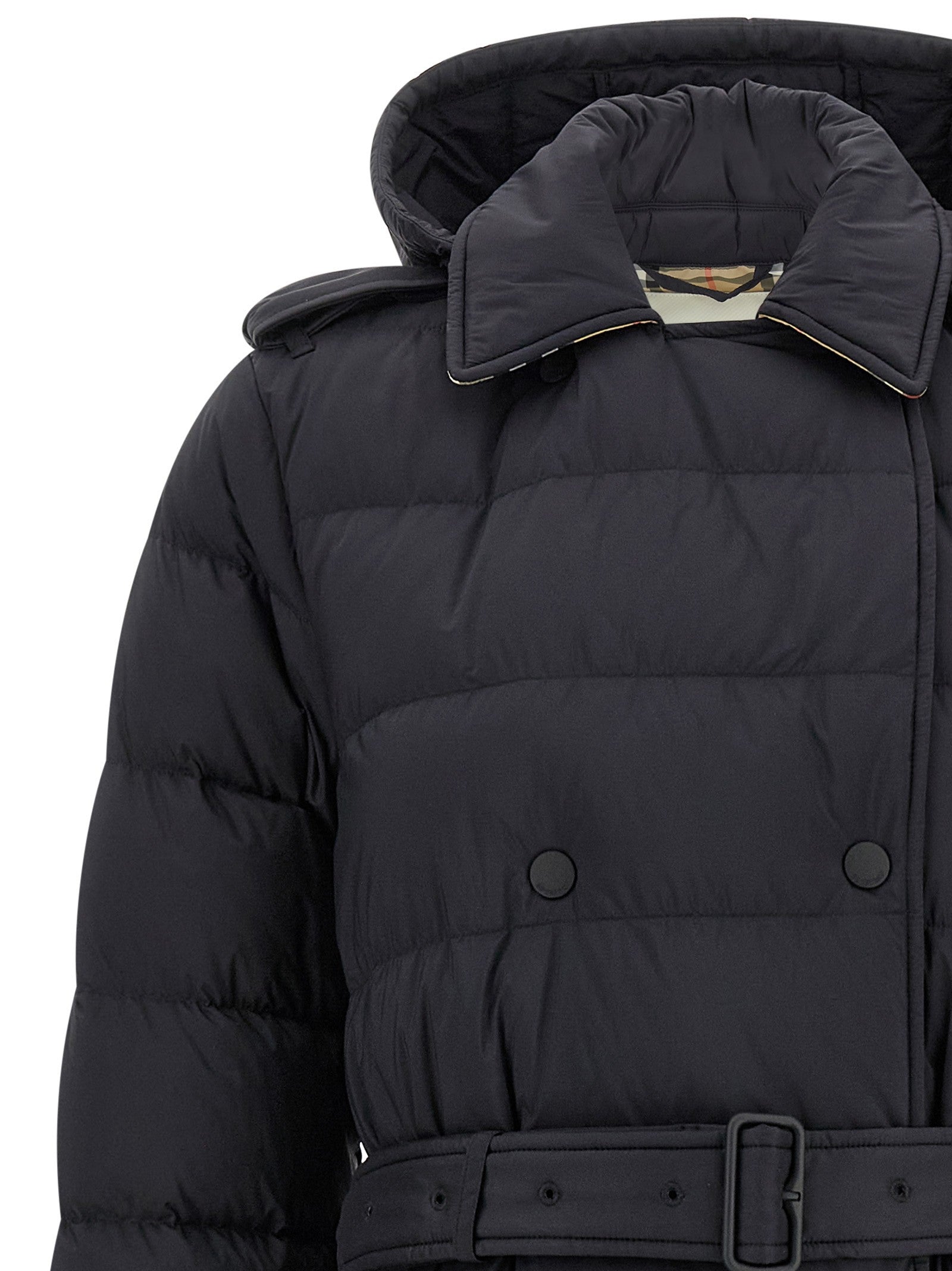 Burberry Padded Trench Coat Black