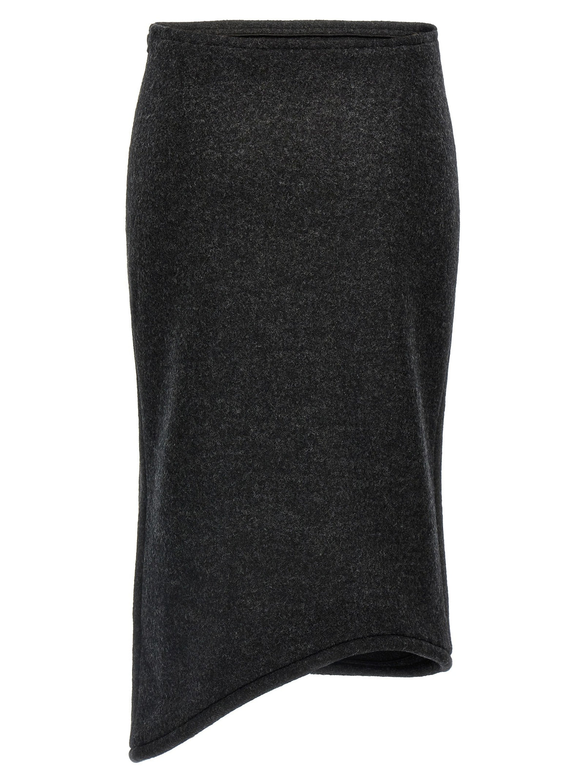 Victoria Beckham Padded Tube Detail Skirt Grey