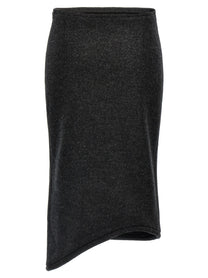 Victoria Beckham Padded Tube Detail Skirt Grey