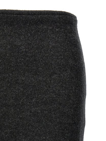 Victoria Beckham Padded Tube Detail Skirt Grey