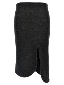 Victoria Beckham Padded Tube Detail Skirt Grey