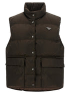 PRADA Padded Vest Brown