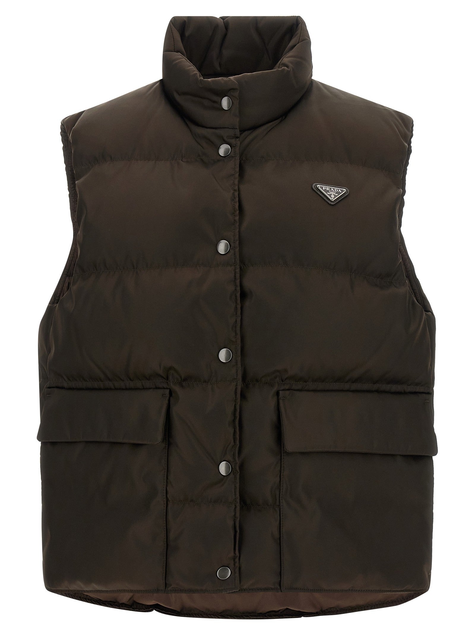 PRADA Padded Vest Brown