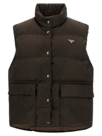 PRADA Padded Vest Brown