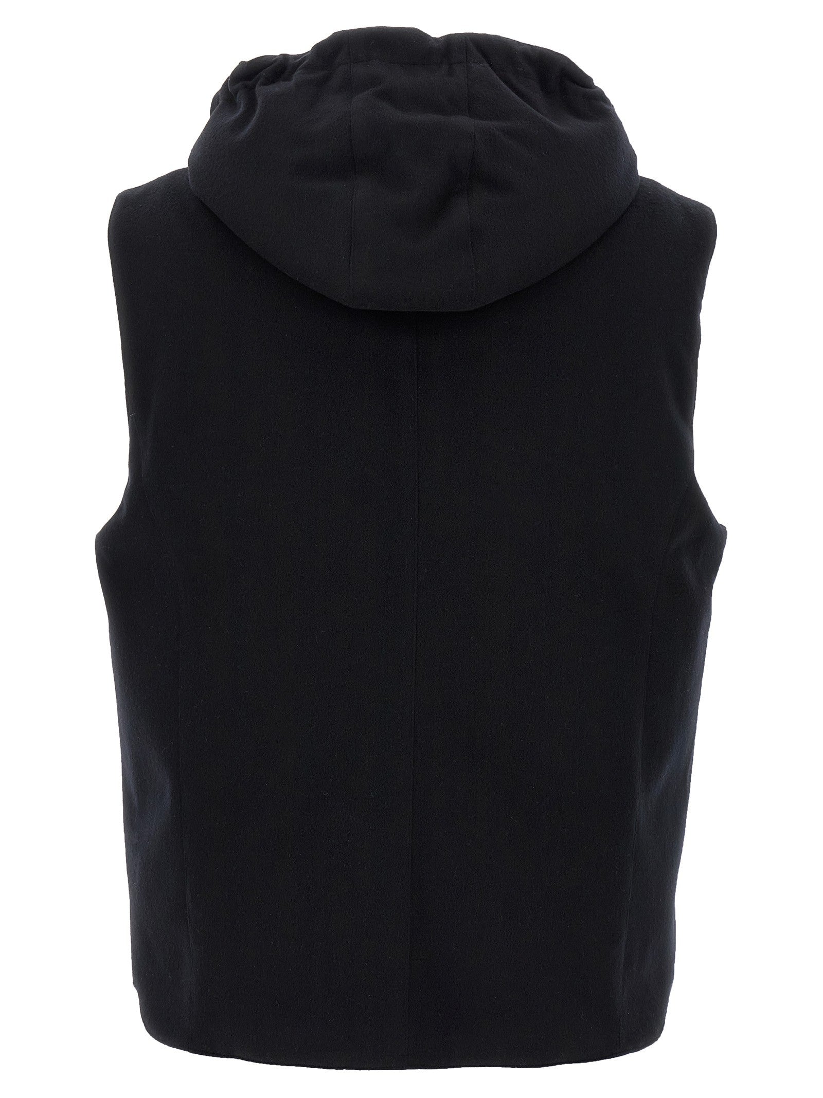 Brunello Cucinelli Padded Wool Vest Black