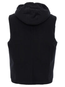 Brunello Cucinelli Padded Wool Vest Black