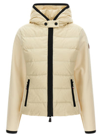 Moncler Grenoble Padded Zip up Cardigan White