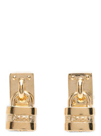Chloé Paddington Mini Padlock Earrings Gold