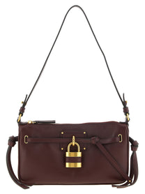 Chloé Paddington Sling Burgundy Mini Clutch Red