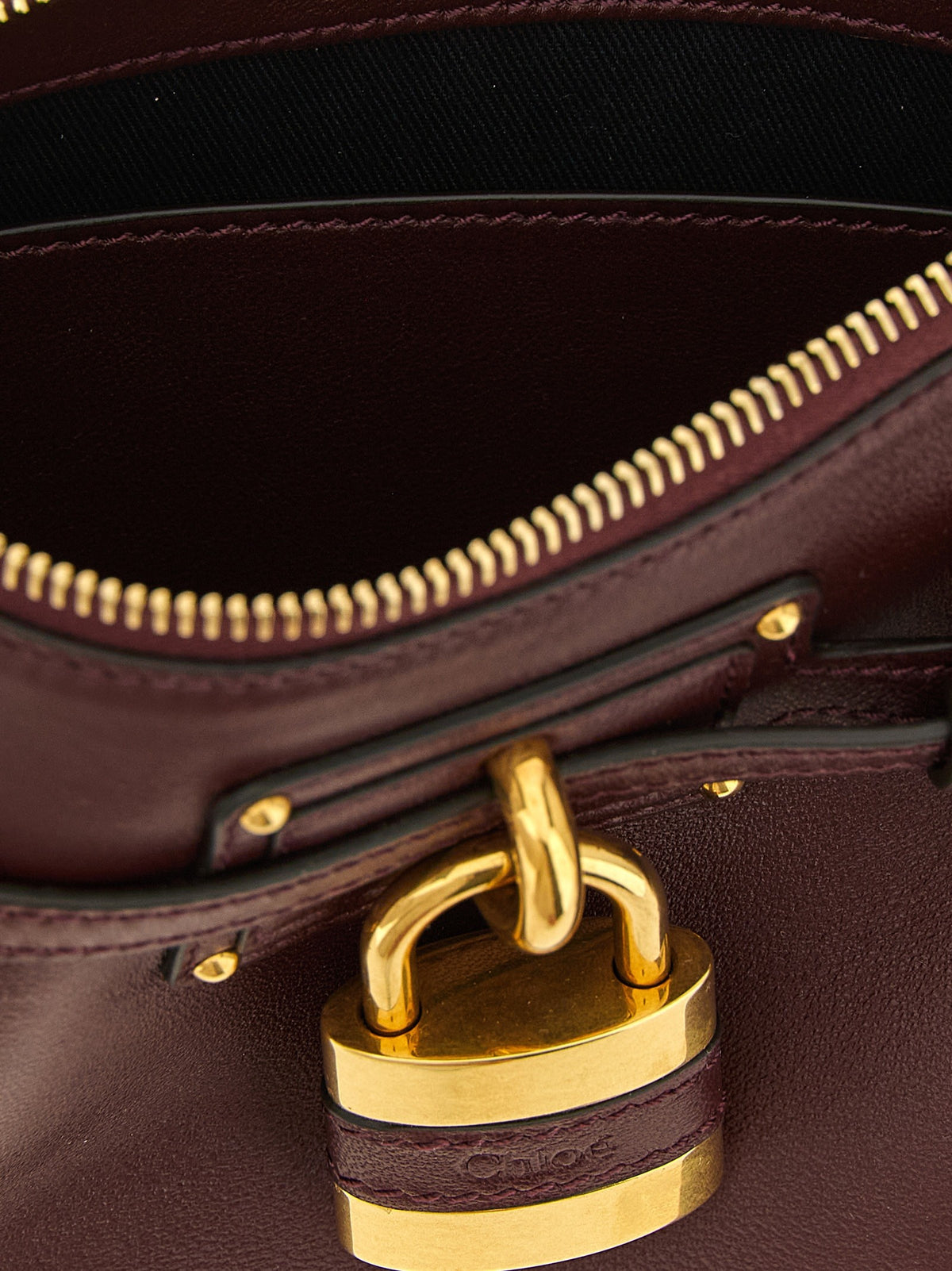 Chloé Paddington Sling Burgundy Mini Clutch Red, view 4