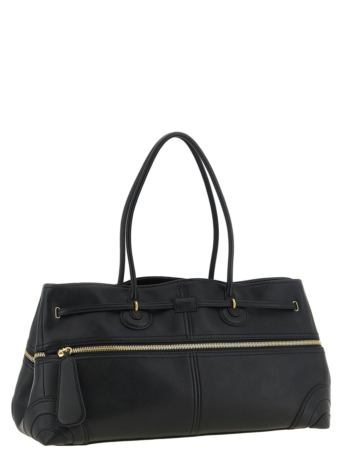 Chloé Paddington Sling Large East West Shoulder Bag Black, view 2