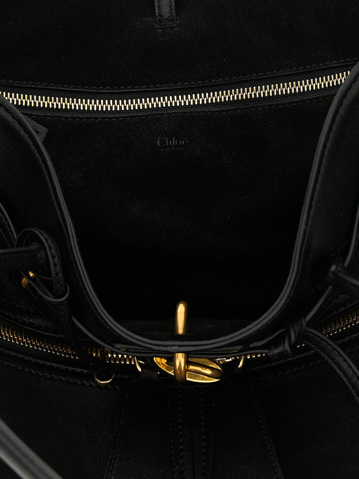 Chloé Paddington Sling Large East West Shoulder Bag Black, view 4