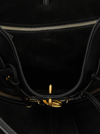 Chloé Paddington Sling Large East West Shoulder Bag Black, view 4