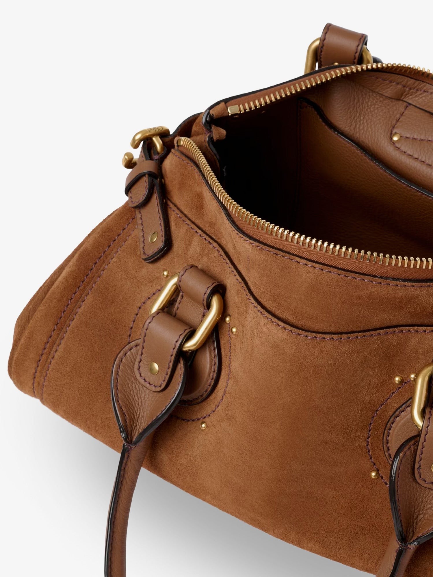 Chloé Women's Paddington Suede Shoulder Bag Brown
