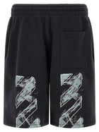 Off-White Paint Diag Skate Bermuda Shorts Black
