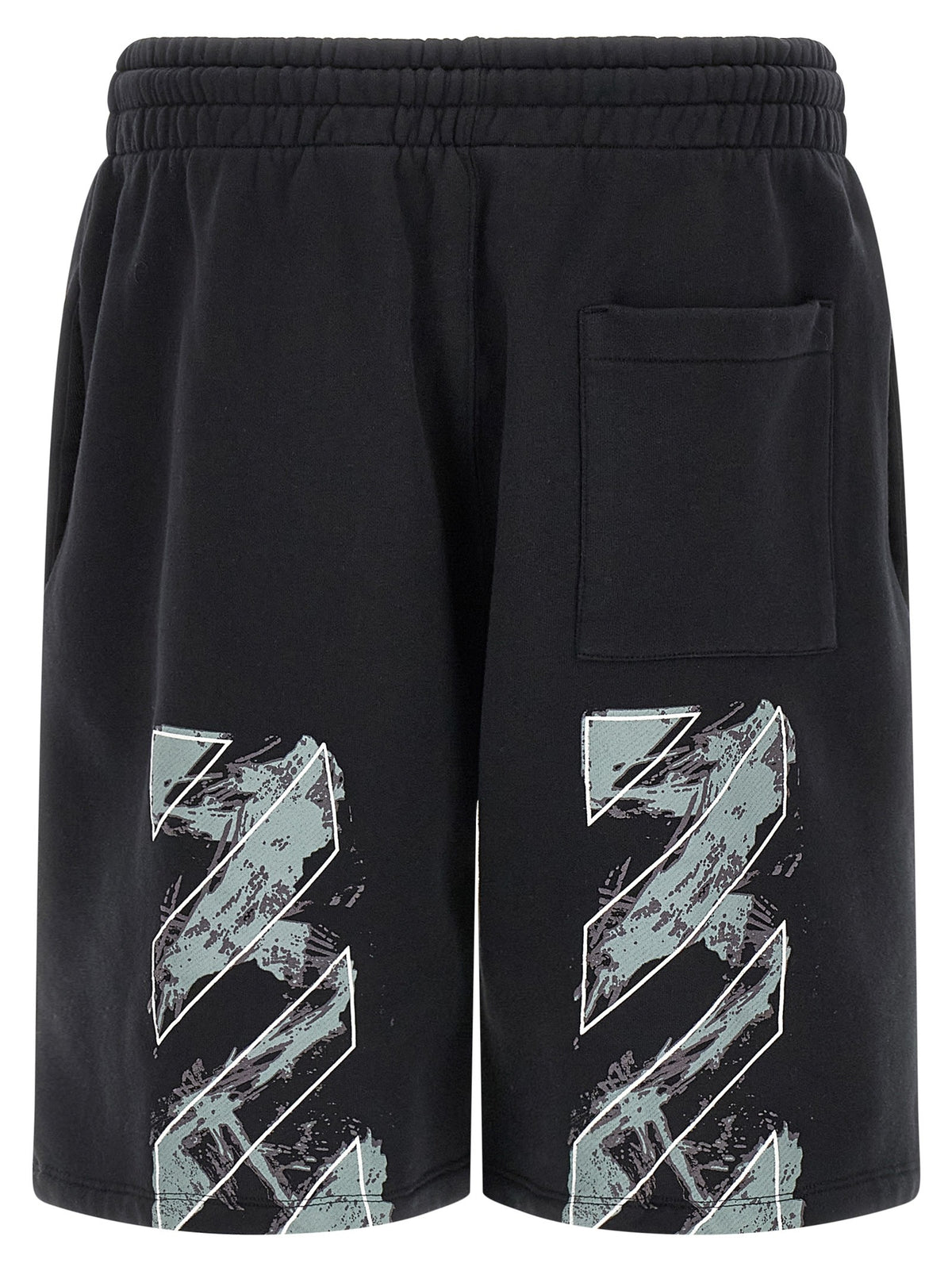 Off-White Paint Diag Skate Bermuda Shorts Black