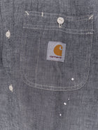 Carhartt Wip Men's Painter Used Effect Cotton Shirt Black, view 3