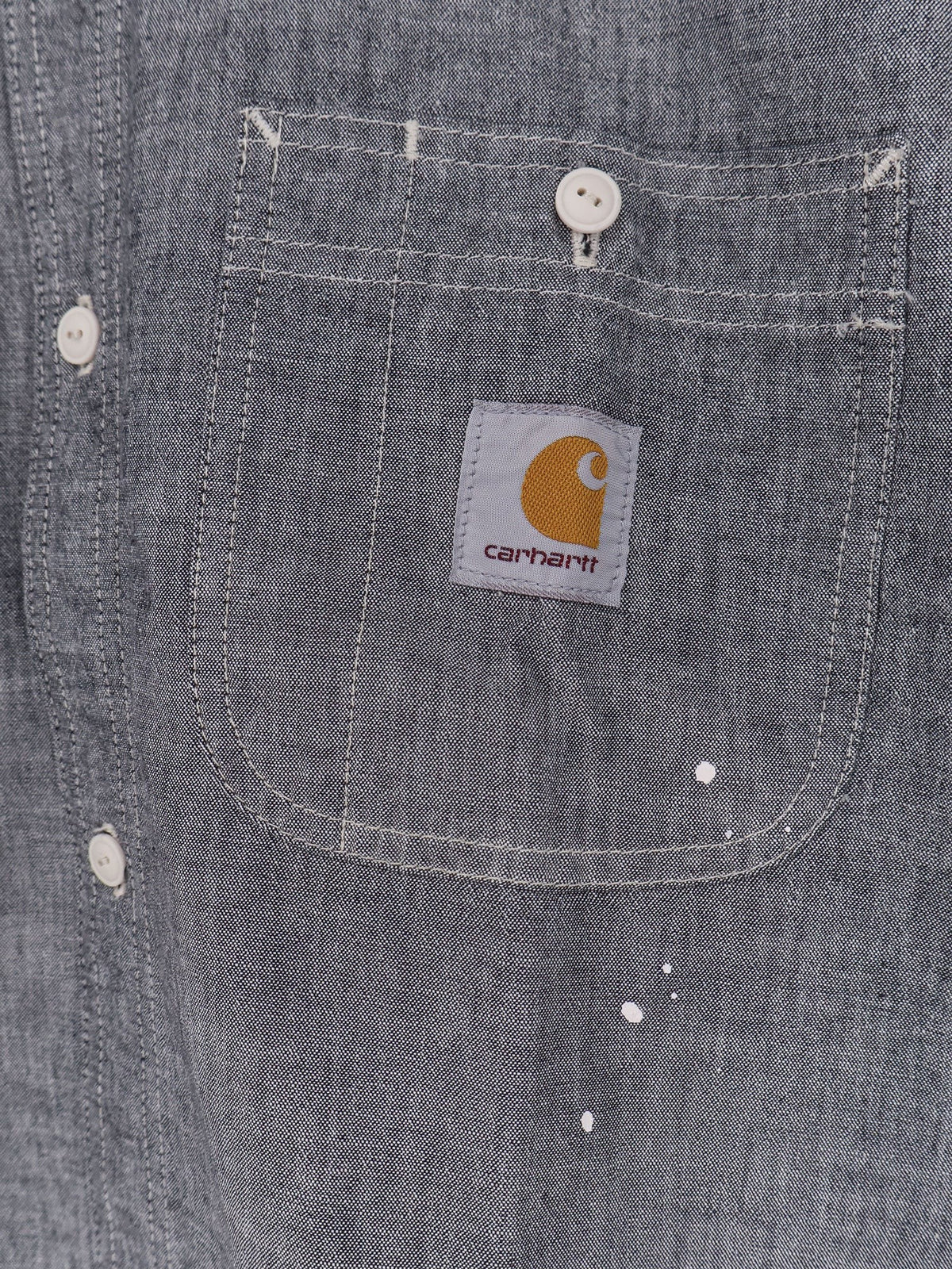 Carhartt Wip Men's Painter Used Effect Cotton Shirt Black, view 3