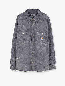Carhartt Wip Men's Painter Used Effect Cotton Shirt Black