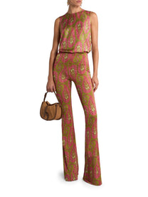 ETRO Women's Paisley Foliage Pattern Top Multicolor