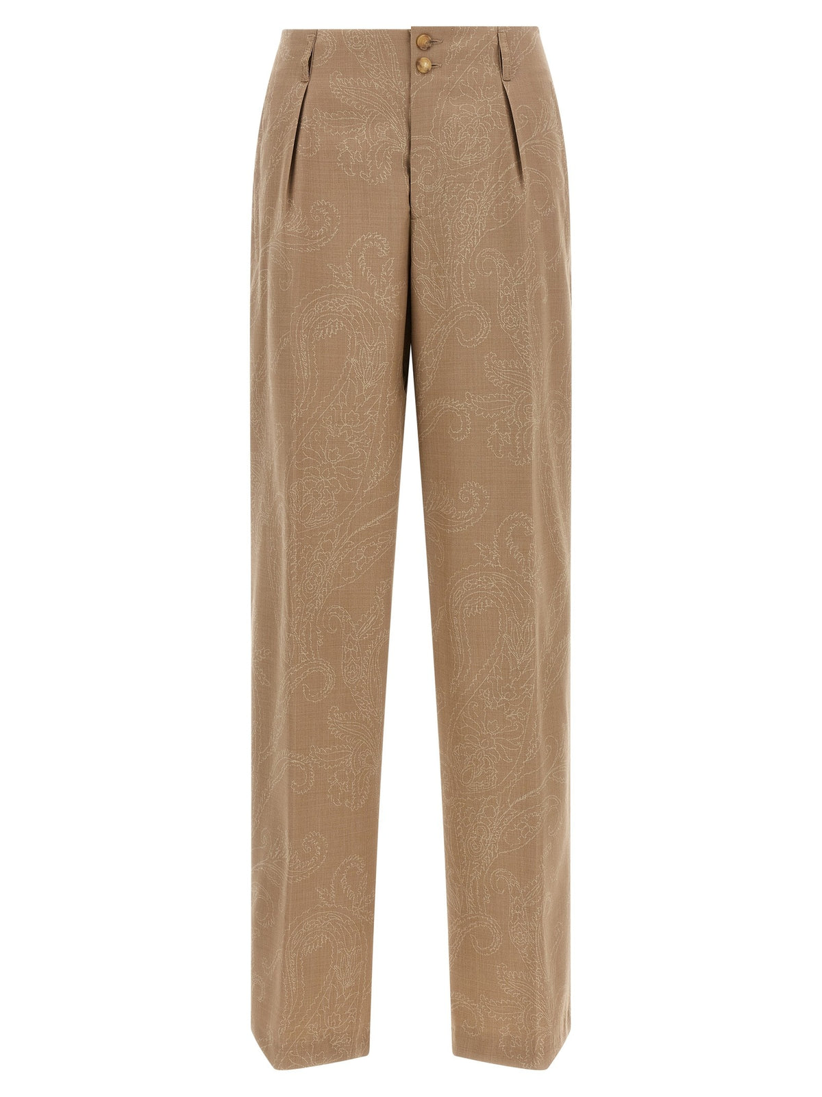 ETRO Paisley Jacquard Pants Beige