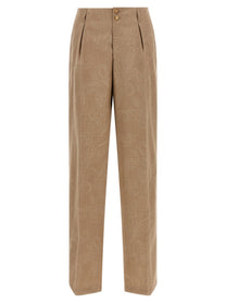 ETRO Paisley Jacquard Pants Beige