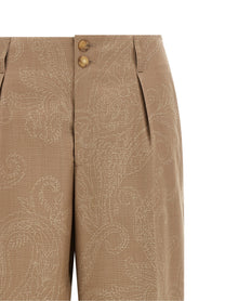 ETRO Paisley Jacquard Pants Beige