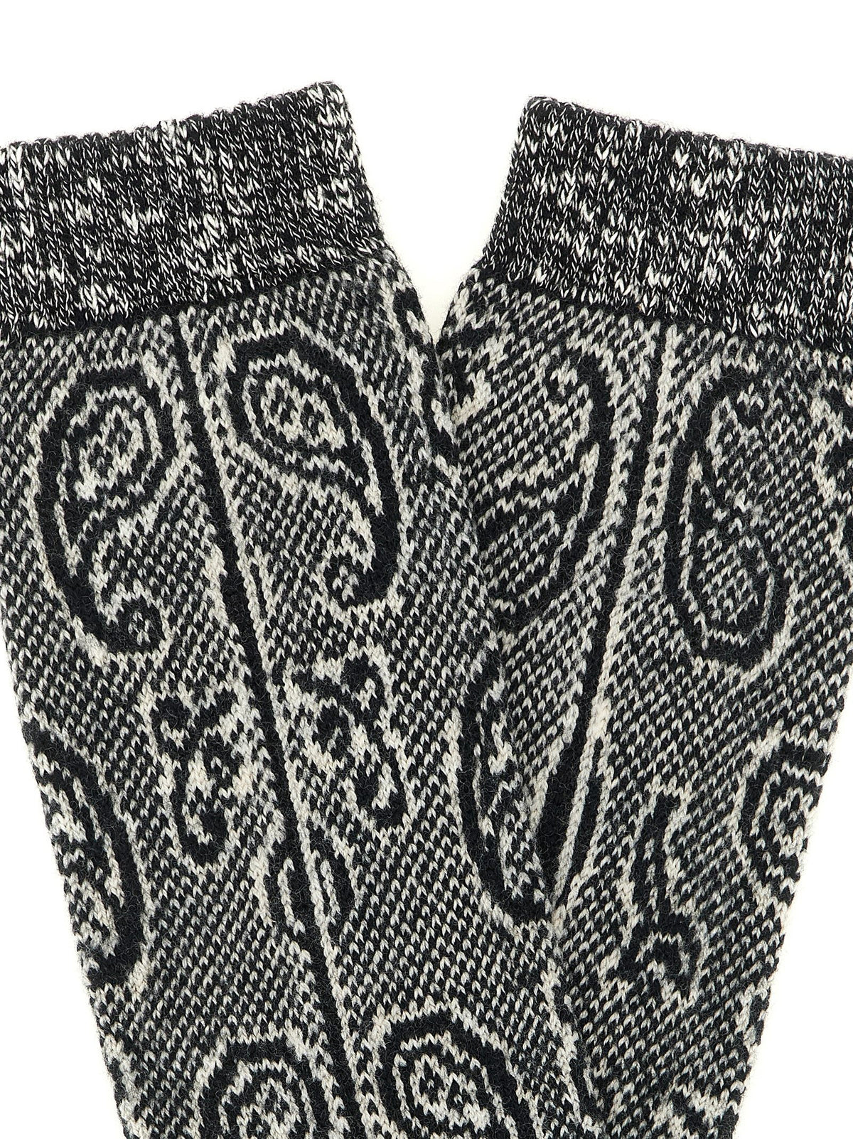 Dries Van Noten Paisley Jacquard Socks White, view 3